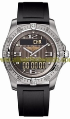 Breitling Watches : E7936210/Q572-DPT Quartz Copperhead Bronze Digital/analog With Arabic Hour Markers, Alarm, Gmt Second Time-zone, Chronograph, Backlight, Countdown Timer Features. Dial Black Diver Pro Ii Rubber Band Men Watch