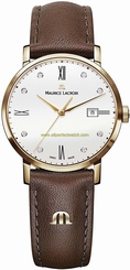 Maurice Lacroix Watches : EL1084-PVP01-150-2 Quartz Analog Date Brown Leather Women Watch