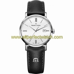 Maurice Lacroix Watches : EL1084-SS001-111-1 Quartz Analog Date Black Leather Women Watch