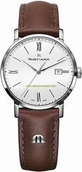 Maurice Lacroix Watches : EL1084-SS001-111-2 Quartz Analog Date Brown Leather Women Watch
