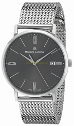 Maurice Lacroix Watches : EL1087-SS002-810 Grey Dial Stainless Steel Band Men Watch