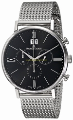 Maurice Lacroix Watches : EL1088-SS002-310 Black Dial Stainless Steel Band Men Watch