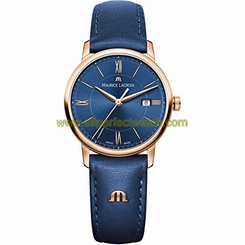 Maurice Lacroix Watches : EL1094-PVP01-411-1 Quartz Analog Date Blue Leather Women Watch