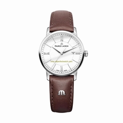 Maurice Lacroix Watches : EL1094-SS001-110-1 White Dial Leather Men Watch