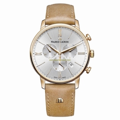 Maurice Lacroix Watches : EL1098-PVP01-111-2 Quartz Chronograph Date Brown Leather Men Watch