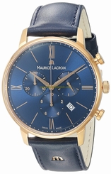 Maurice Lacroix Watches : EL1098-PVP01-411-1 Blue Dial Yellow Gold Band Men Watch