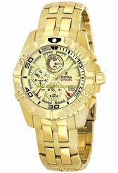 Festina Watches : F16119/4 Quartz Chronograph Date Gold Tone Stainless Steel Men Watch