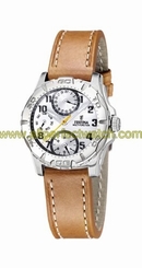 Festina Watches : F16244/D Silver Dial Leather Men Watch