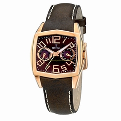 Festina Watches : F16264/3 Brown Dial Leather Women Watch
