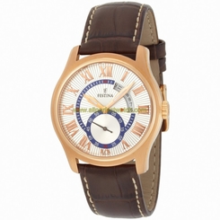 Festina Watches : F16277/5 Quartz Date Brown Leather Men Watch