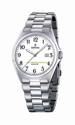 Festina Watches : F16374/1 White Dial Stainless Steel Band Men Watch