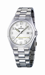 Festina Watches : F16374/6 White Dial Stainless steel Band Men Watch
