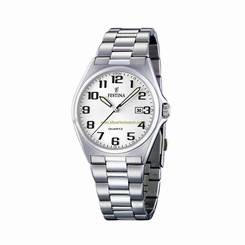 Festina Watches : F16374/9 White Dial Stainless Steel Men Watch