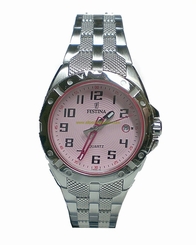 Festina Watches : F16392/2 Pink Dial Stainless Steel Men Watch