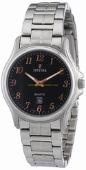 Festina Watches : F16474/6 Black Dial Stainless Steel Women Watch