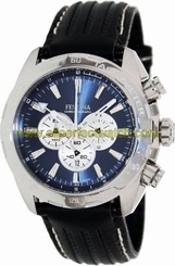 Festina Watches : F16489/8 Quartz Chronograph Blue Dial Date Leather Men Watch