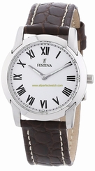 Festina Watches : F16507/4 White Dial Leather Women Watch