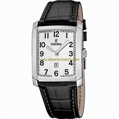 Festina Watches : F16512/1 Quartz White Date Dial Leather Men Watch