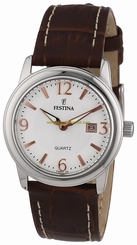 Festina Watches : F16517/3 Silver Dial Leather Women Watch