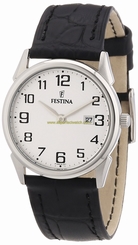 Festina Watches : F16519/1 Silver Dial Leather Women Watch