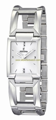 Festina Watches : F16554/1 Quartz Analog Silver Dial Stainless Steel Women Watch