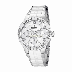 Festina Watches : F16558/1 White Dial Stainless Steel Women Watch