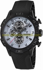 Festina Watches : F16567/a Automatic Chronograph White Dial Date Rubber Men Watch