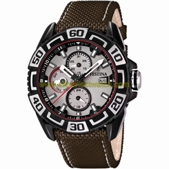 Festina Watches : F16584/1 Quartz Full Calendar Brown Nylon Men Watch