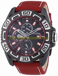 Festina Watches : F16584/2 Quartz Full Calendar Dark Red Nylon Men Watch