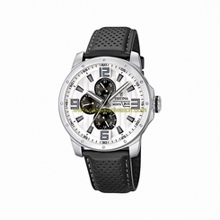 Festina Watches : F16585/5 Quartz Full Calendar Black Leather Men Watch
