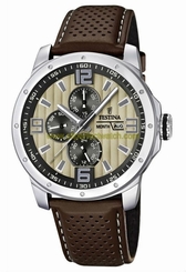 Festina Watches : F16585/6 Quartz Full Calendar Brown Leather Men Watch