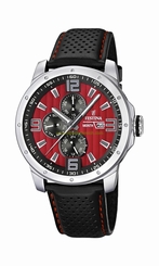 Festina Watches : F16585/7 Red Dial Luminescent Hands Men Watch