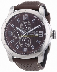 Festina Watches : F16585/A Quartz Full Calendar Brown Leather Men Watch