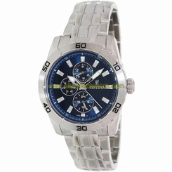 Festina Watches : F16606/2 Quartz Blue Dial Day Date Stainless Steel Men Watch