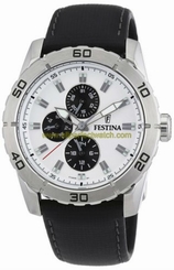 Festina Watches : F16607/1 Quartz Day Date Black Leather Men Watch