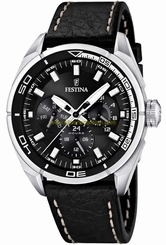 Festina Watches : F16609/4 Quartz Day Date Black Dial Leather Men Watch