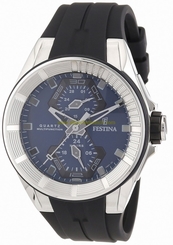 Festina Watches : F16611/3 Quartz Multifunction Blue Dial Date Rubber Men Watch