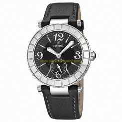 Festina Watches : F16619/4 Quartz Analog Black Dial Leather Women Watch