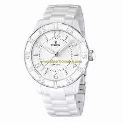 Festina Watches : F16621/1 Quartz Analog White Dial Ceramic Women Watch