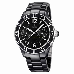Festina Watches : F16622/2 Black Dial Luminescent Hands Women Watch