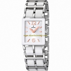 Festina Watches : F16625/2 Quartz Analog White Dial Stainless Steel Women Watch