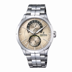 Festina Watches : F16632/9 Beige Dial Stainless Steel Men Watch