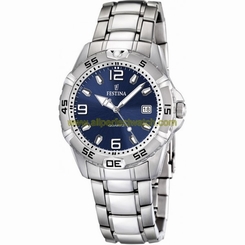 Festina Watches : F16636/3 Quartz Blue Dial Date Stainless Steel Men Watch