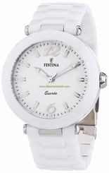 Festina Watches : F16640/1 White Dial Luminescent Hands Women Watch