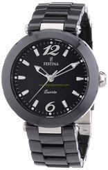 Festina Watches : F16640/2 Black Dial Luminescent Hands Women Watch