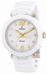 Festina Watches : F16640/3 White Dial Luminescent Hands Women Watch