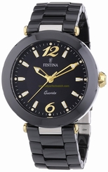 Festina Watches : F16640/4 Black Dial Luminescent Hands Women Watch