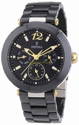 Festina Watches : F16641/4 Black Dial Luminescent Hands Women Watch