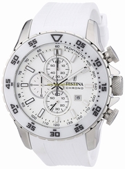 Festina Watches : F16642/1 White Dial Stopwatch Luminescent Hands Men Watch