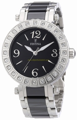 Festina Watches : F16643/2 Black Dial Luminescent Hands Women Watch